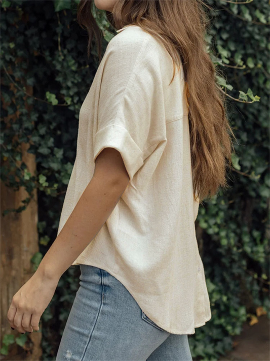 Chemise beige oversize