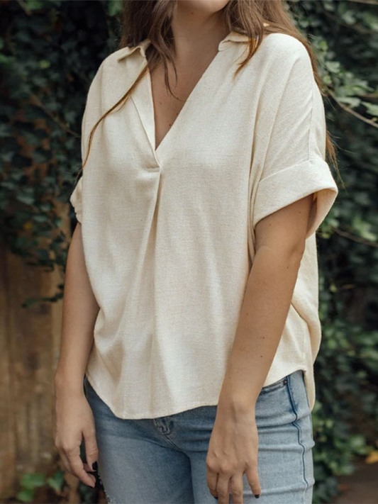 Chemise beige oversize